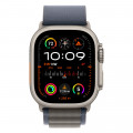 Apple Watch Ultra 2 49mm Titanium Alpine Loop, Blue L